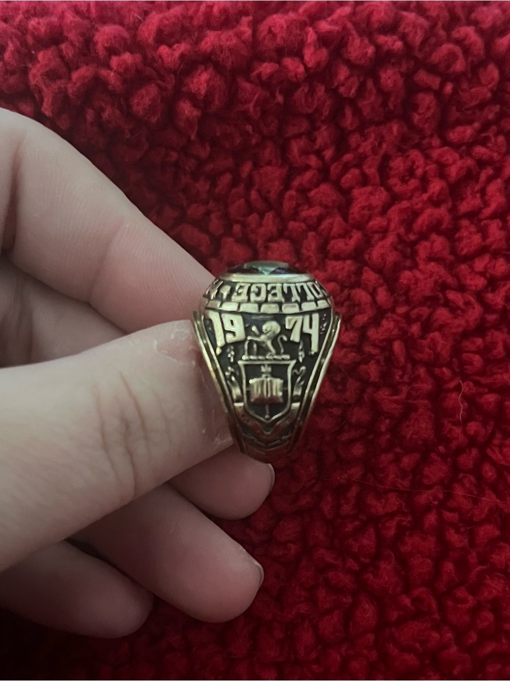 10K Gold Class Ring Post College 1974 - Picture 2 of 4